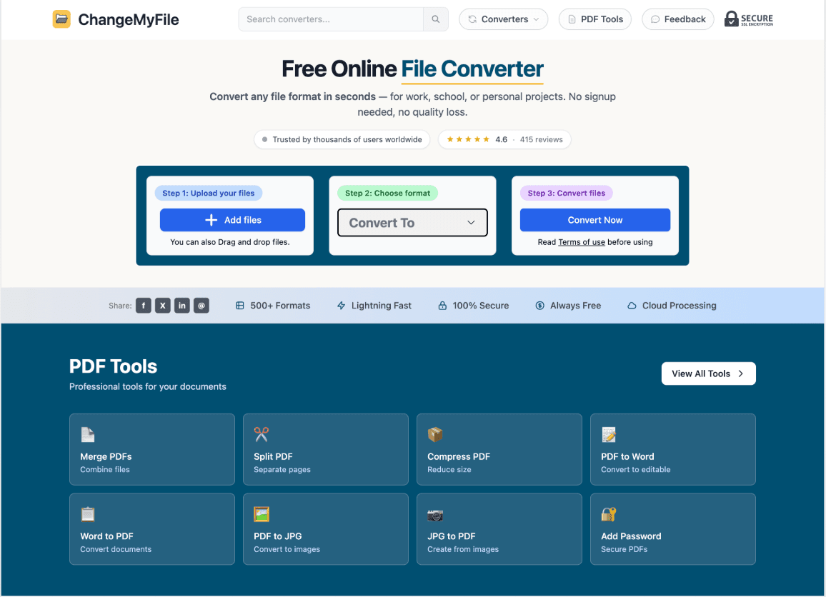 ChangeMyFile.com screenshot